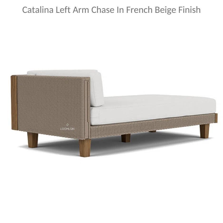 Catalina Left Chaise Sectional Sofa Wicker - LOOMLAN - Lloyd Flanders - Outdoor Modulars