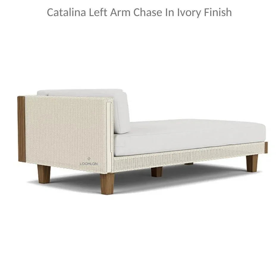 Catalina Left Chaise Sectional Sofa Wicker - LOOMLAN - Lloyd Flanders - Outdoor Modulars