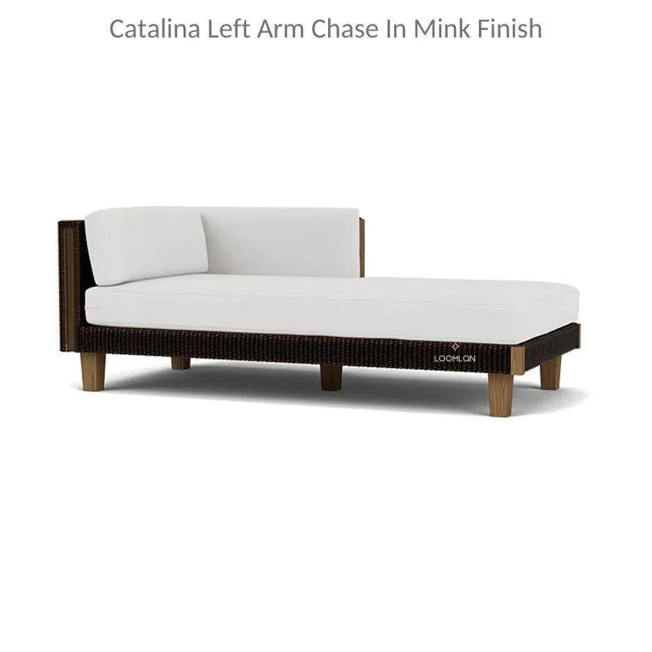 Catalina Left Chaise Sectional Sofa Wicker - LOOMLAN - Lloyd Flanders - Outdoor Modulars