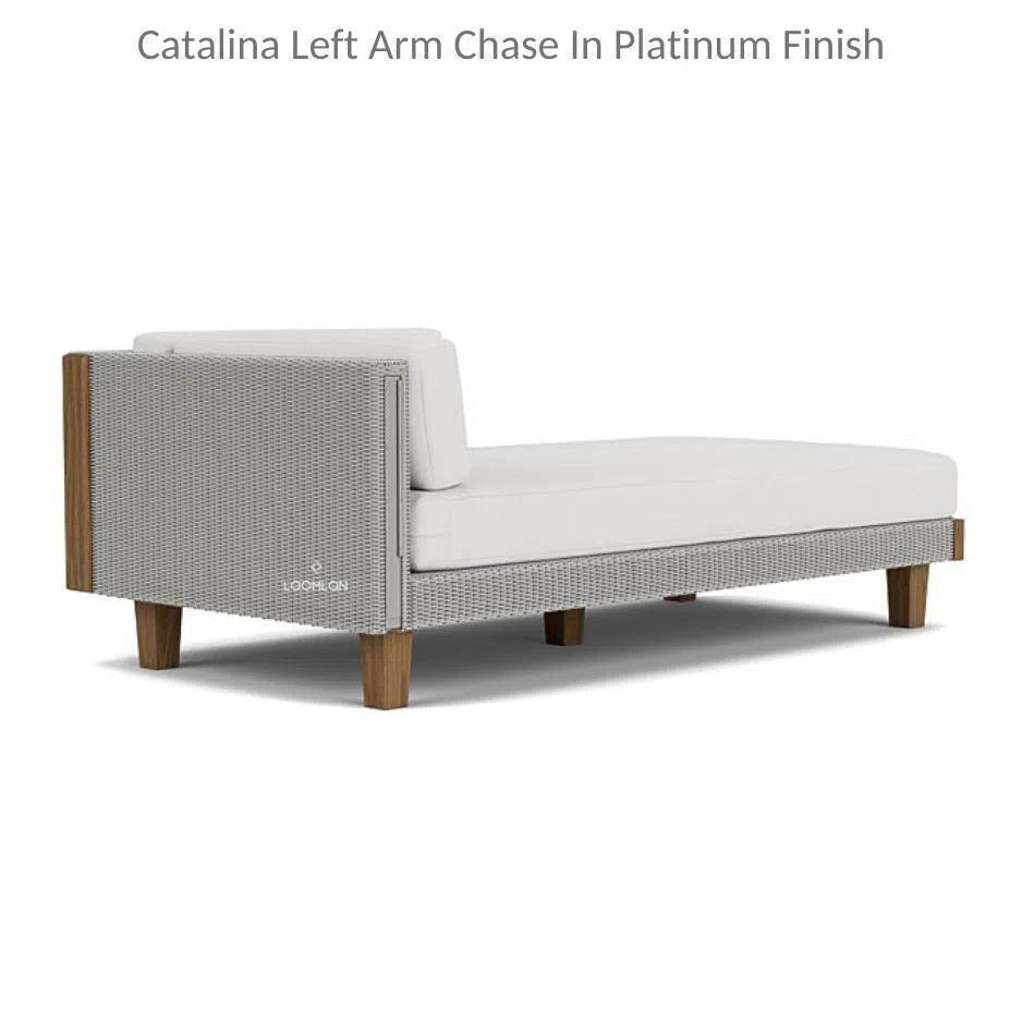 Catalina Left Chaise Sectional Sofa Wicker - LOOMLAN - Lloyd Flanders - Outdoor Modulars
