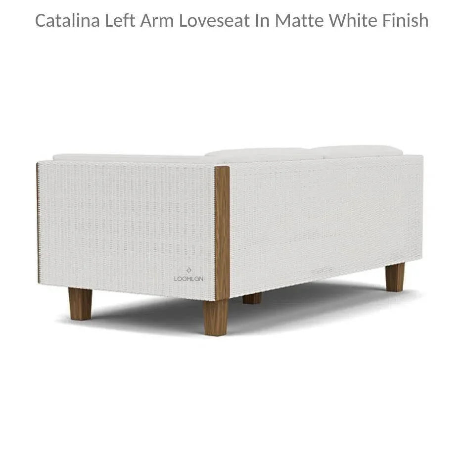 Catalina Left Loveseat Sectional All Weather Wicker - LOOMLAN - Lloyd Flanders - Outdoor Modulars