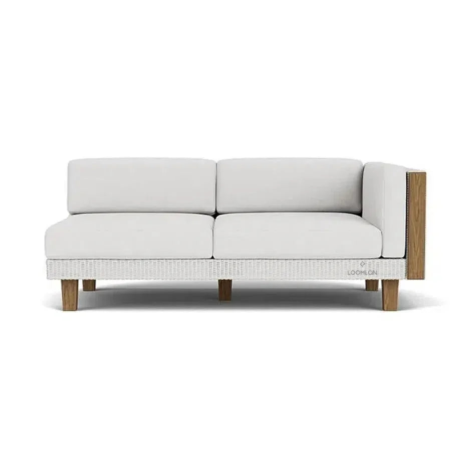 Catalina Left Loveseat Sectional All Weather Wicker - LOOMLAN - Lloyd Flanders - Outdoor Modulars
