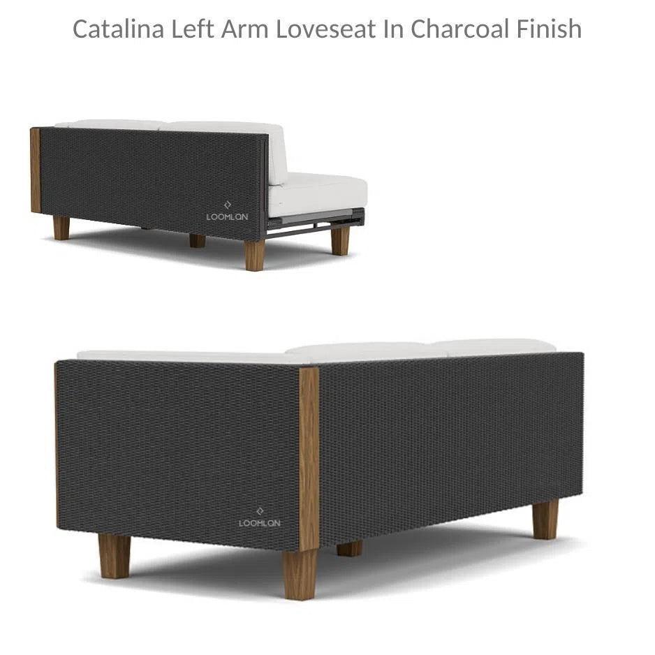 Catalina Left Loveseat Sectional All Weather Wicker - LOOMLAN - Lloyd Flanders - Outdoor Modulars