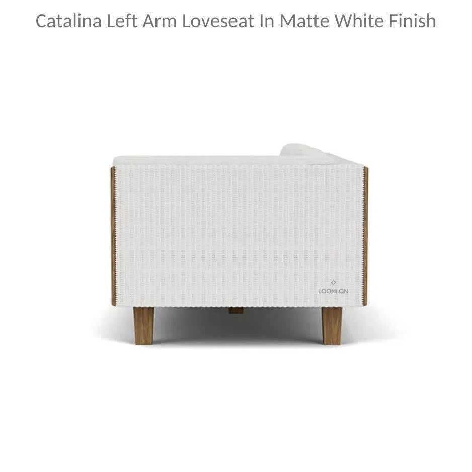 Catalina Left Loveseat Sectional All Weather Wicker - LOOMLAN - Lloyd Flanders - Outdoor Modulars