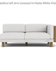 Catalina Left Loveseat Sectional All Weather Wicker - LOOMLAN - Lloyd Flanders - Outdoor Modulars