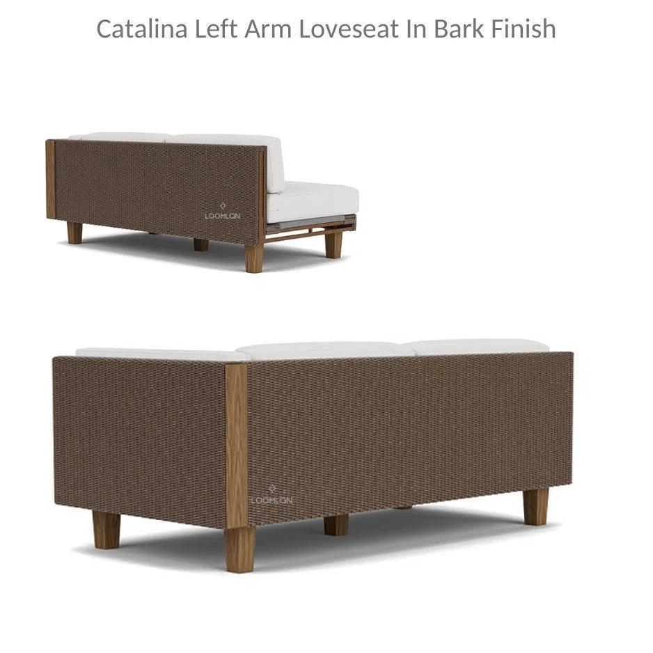 Catalina Left Loveseat Sectional All Weather Wicker - LOOMLAN - Lloyd Flanders - Outdoor Modulars