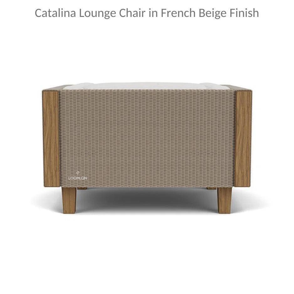 Catalina Lounge Chair All Weather Wicker & Teak Wood - LOOMLAN - Lloyd Flanders - Outdoor Lounge Chairs