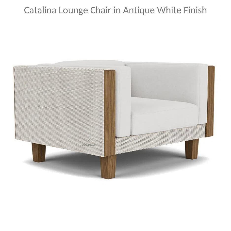 Catalina Lounge Chair All Weather Wicker &amp; Teak Wood - LOOMLAN - Lloyd Flanders - Outdoor Lounge Chairs