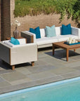 Catalina Lounge Chair All Weather Wicker & Teak Wood - LOOMLAN - Lloyd Flanders - Outdoor Lounge Chairs
