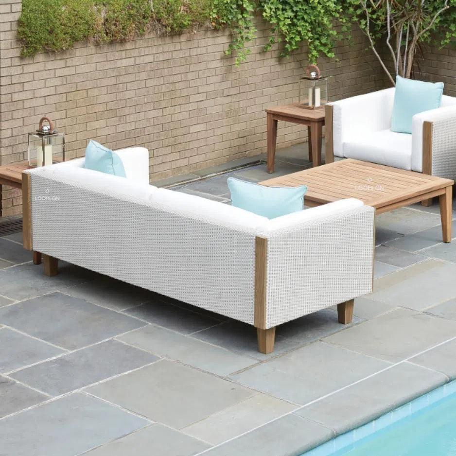 Catalina Lounge Chair All Weather Wicker &amp; Teak Wood - LOOMLAN - Lloyd Flanders - Outdoor Lounge Chairs