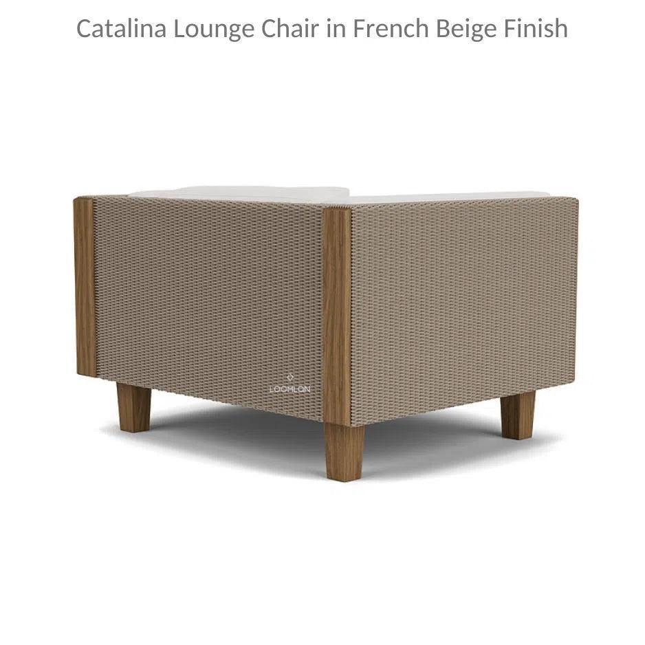 Catalina Lounge Chair All Weather Wicker & Teak Wood - LOOMLAN - Lloyd Flanders - Outdoor Lounge Chairs