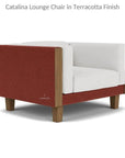 Catalina Lounge Chair All Weather Wicker & Teak Wood - LOOMLAN - Lloyd Flanders - Outdoor Lounge Chairs