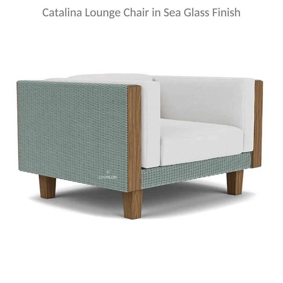Catalina Lounge Chair All Weather Wicker &amp; Teak Wood - LOOMLAN - Lloyd Flanders - Outdoor Lounge Chairs