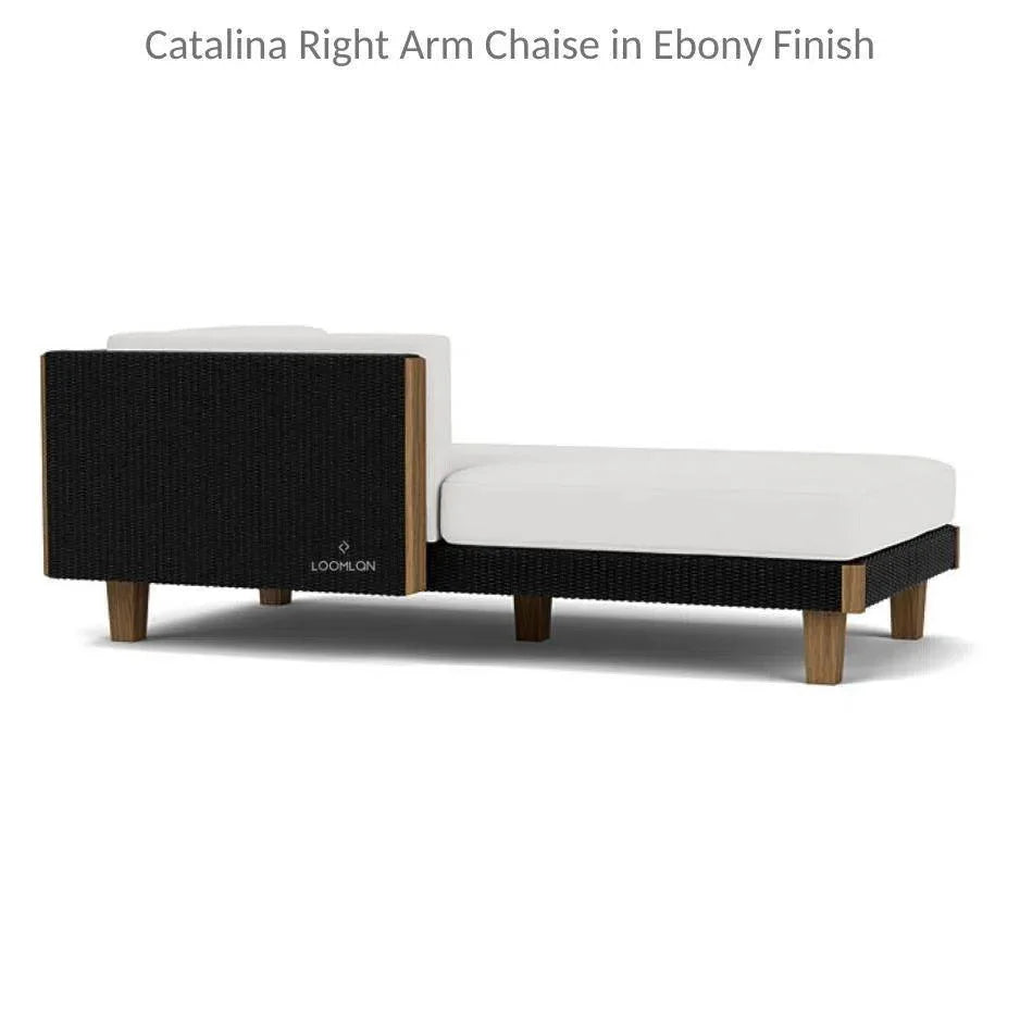 Catalina Right Chaise Sectional Sofa Wicker - LOOMLAN - Lloyd Flanders - Outdoor Modulars