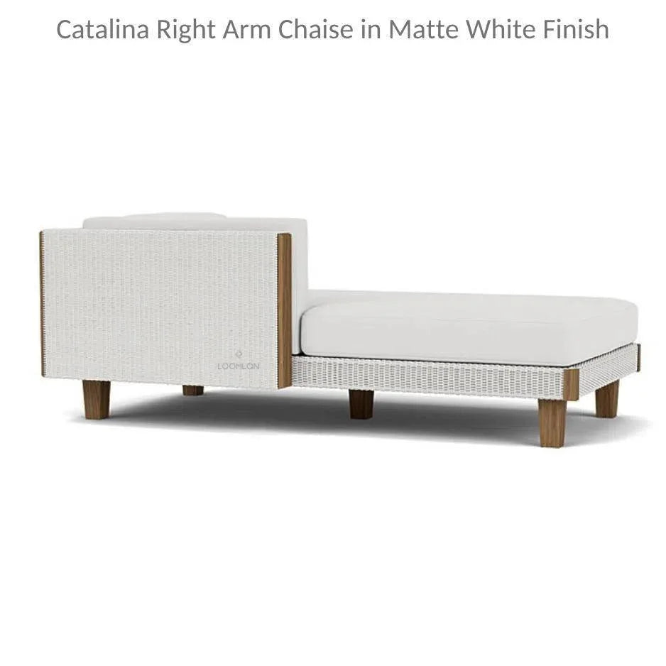 Catalina Right Chaise Sectional Sofa Wicker - LOOMLAN - Lloyd Flanders - Outdoor Modulars
