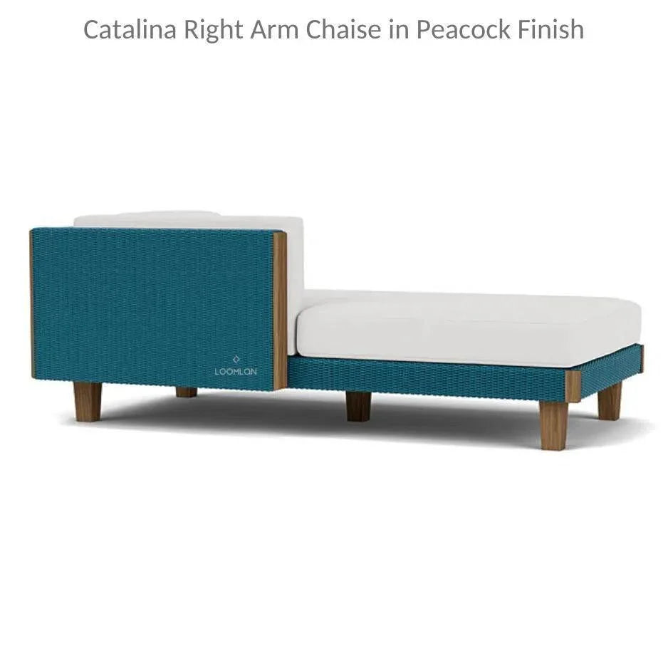 Catalina Right Chaise Sectional Sofa Wicker - LOOMLAN - Lloyd Flanders - Outdoor Modulars