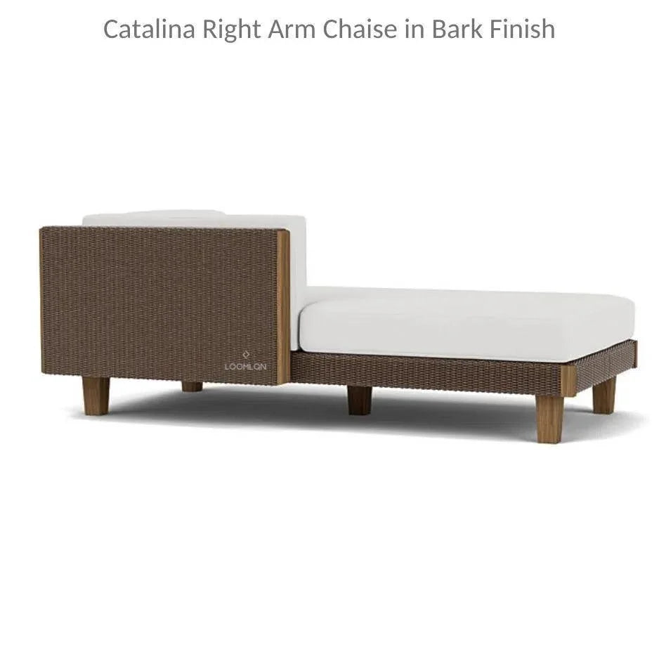 Catalina Right Chaise Sectional Sofa Wicker - LOOMLAN - Lloyd Flanders - Outdoor Modulars