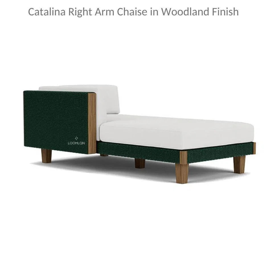 Catalina Right Chaise Sectional Sofa Wicker - LOOMLAN - Lloyd Flanders - Outdoor Modulars