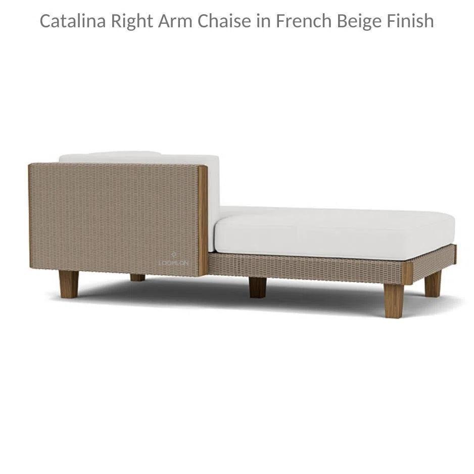 Catalina Right Chaise Sectional Sofa Wicker - LOOMLAN - Lloyd Flanders - Outdoor Modulars