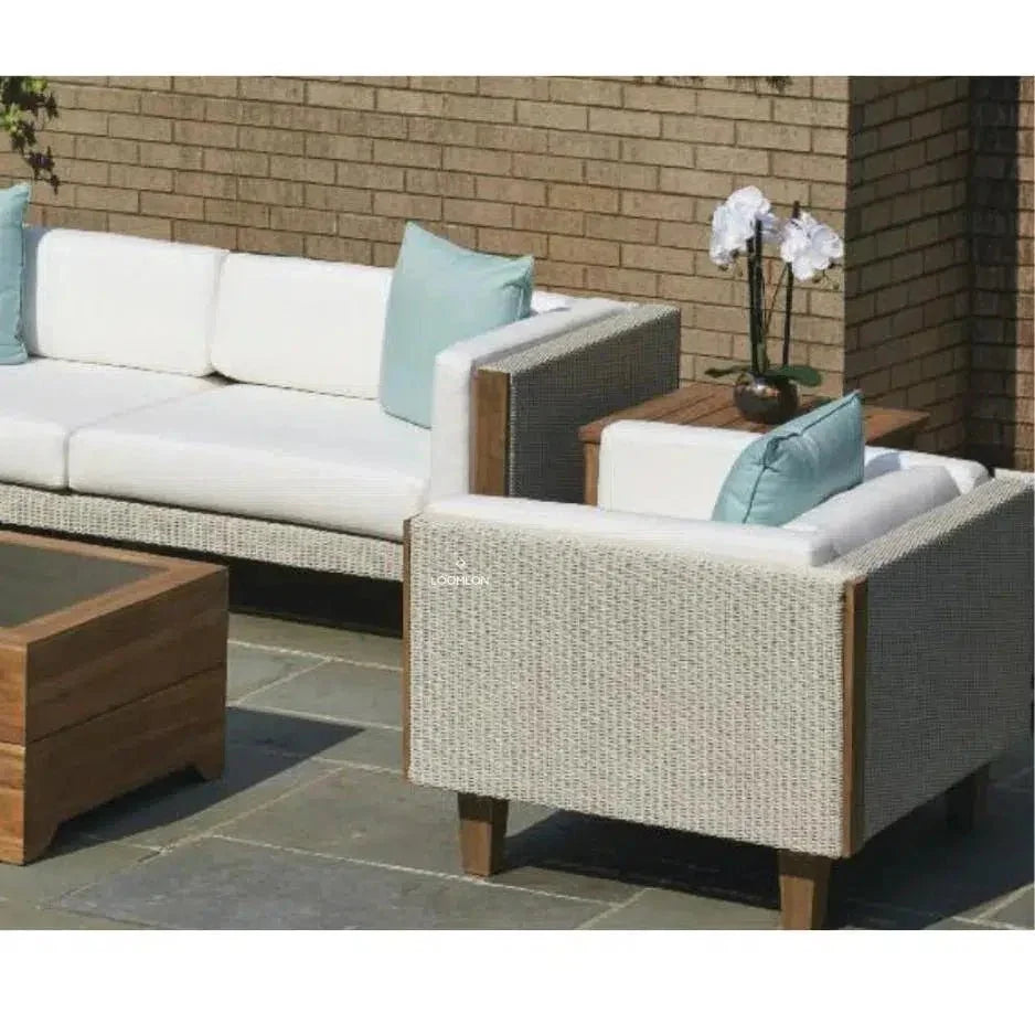 Catalina Right Loveseat Sectional All Weather Wicker - LOOMLAN - Lloyd Flanders - Outdoor Modulars