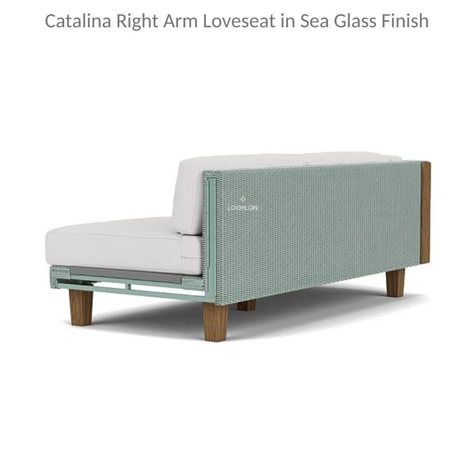 Catalina Right Loveseat Sectional All Weather Wicker - LOOMLAN - Lloyd Flanders - Outdoor Modulars
