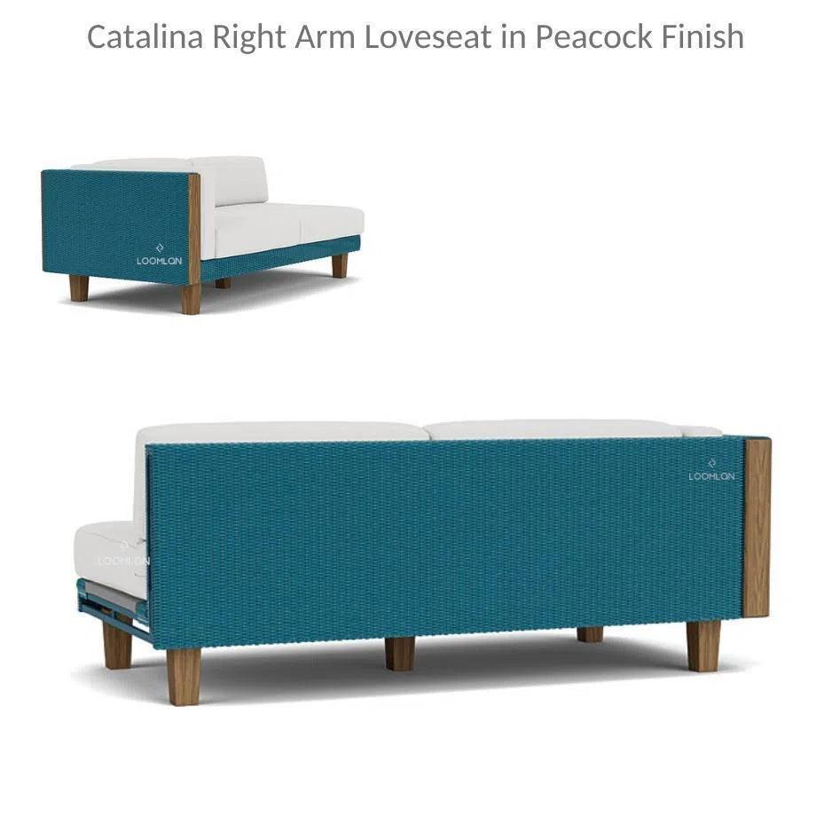 Catalina Right Loveseat Sectional All Weather Wicker - LOOMLAN - Lloyd Flanders - Outdoor Modulars