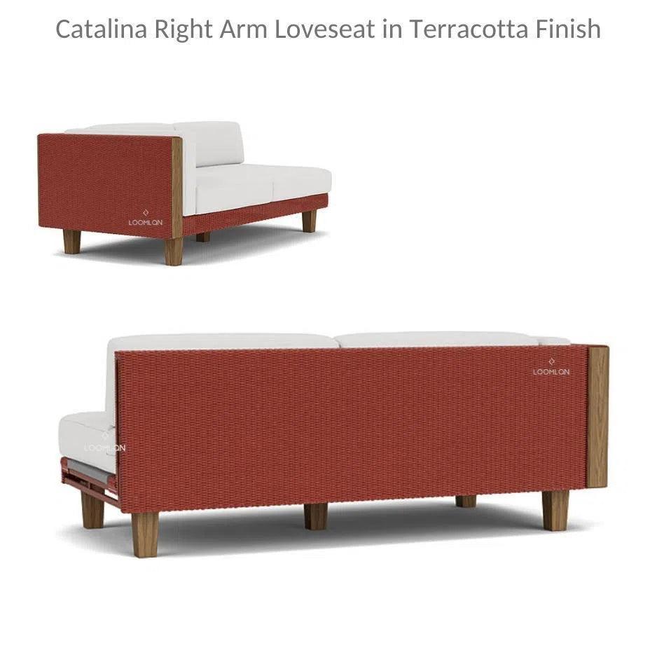 Catalina Right Loveseat Sectional All Weather Wicker - LOOMLAN - Lloyd Flanders - Outdoor Modulars