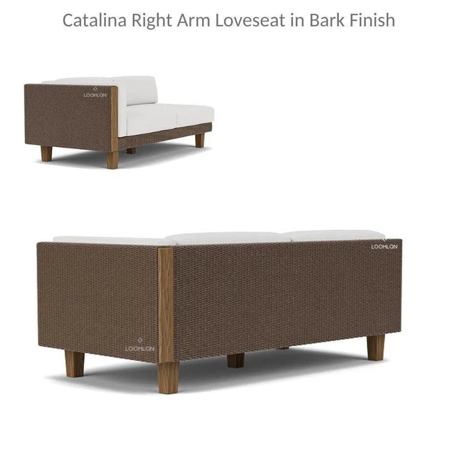 Catalina Right Loveseat Sectional All Weather Wicker - LOOMLAN - Lloyd Flanders - Outdoor Modulars