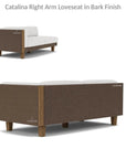 Catalina Right Loveseat Sectional All Weather Wicker - LOOMLAN - Lloyd Flanders - Outdoor Modulars