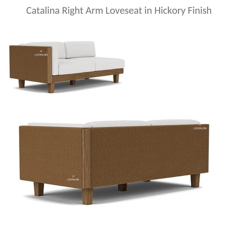Catalina Right Loveseat Sectional All Weather Wicker - LOOMLAN - Lloyd Flanders - Outdoor Modulars