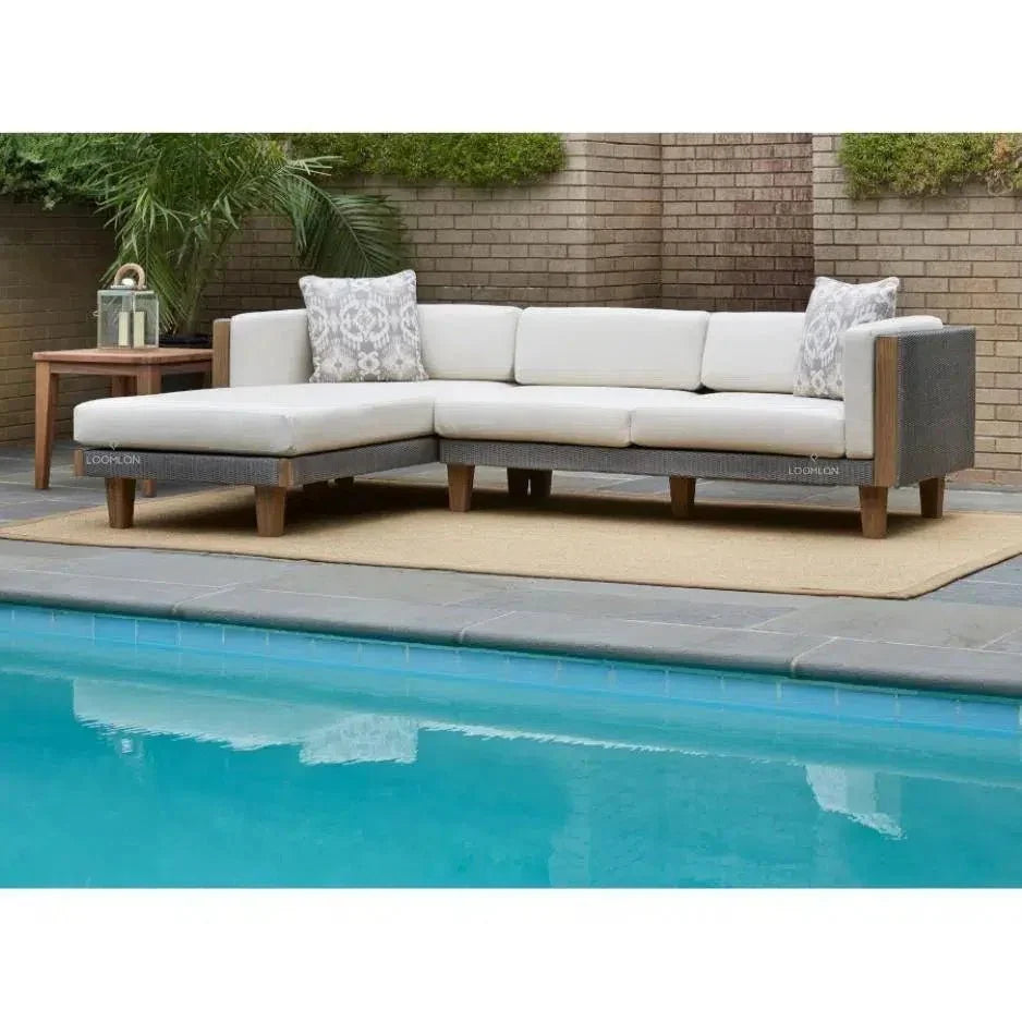 Catalina Sectional Component All Weather Wicker &amp; Teak - LOOMLAN - Lloyd Flanders - Outdoor Modulars