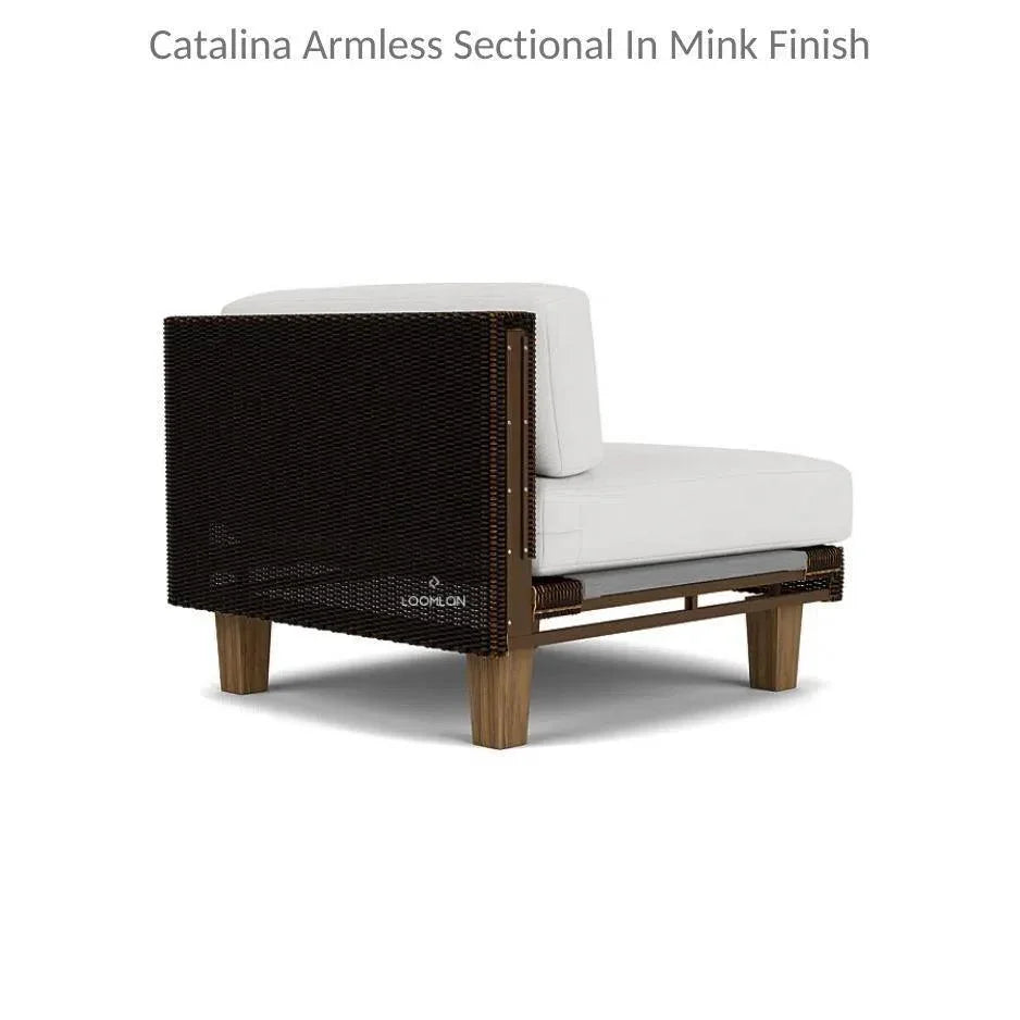 Catalina Sectional Component All Weather Wicker &amp; Teak - LOOMLAN - Lloyd Flanders - Outdoor Modulars