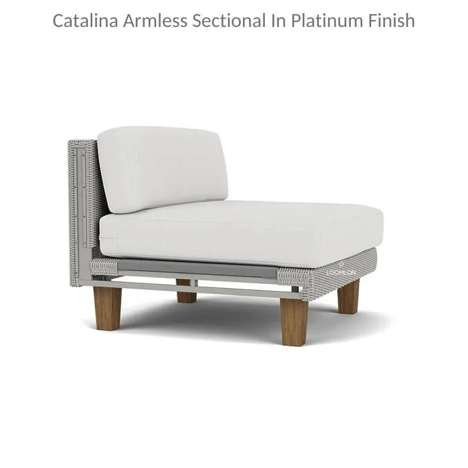 Catalina Sectional Component All Weather Wicker & Teak - LOOMLAN - Lloyd Flanders - Outdoor Modulars