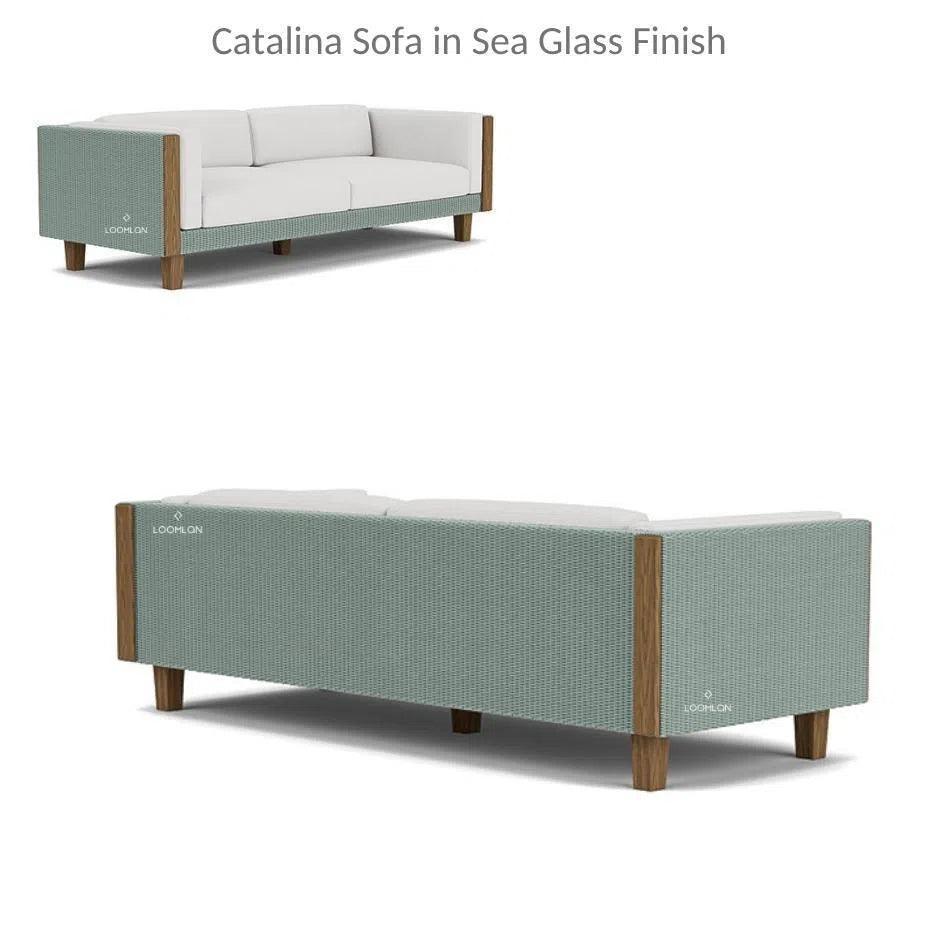 Catalina Sofa All Weather Wicker &amp; Teak Furniture - LOOMLAN - Lloyd Flanders - Outdoor Sofas &amp; Loveseats