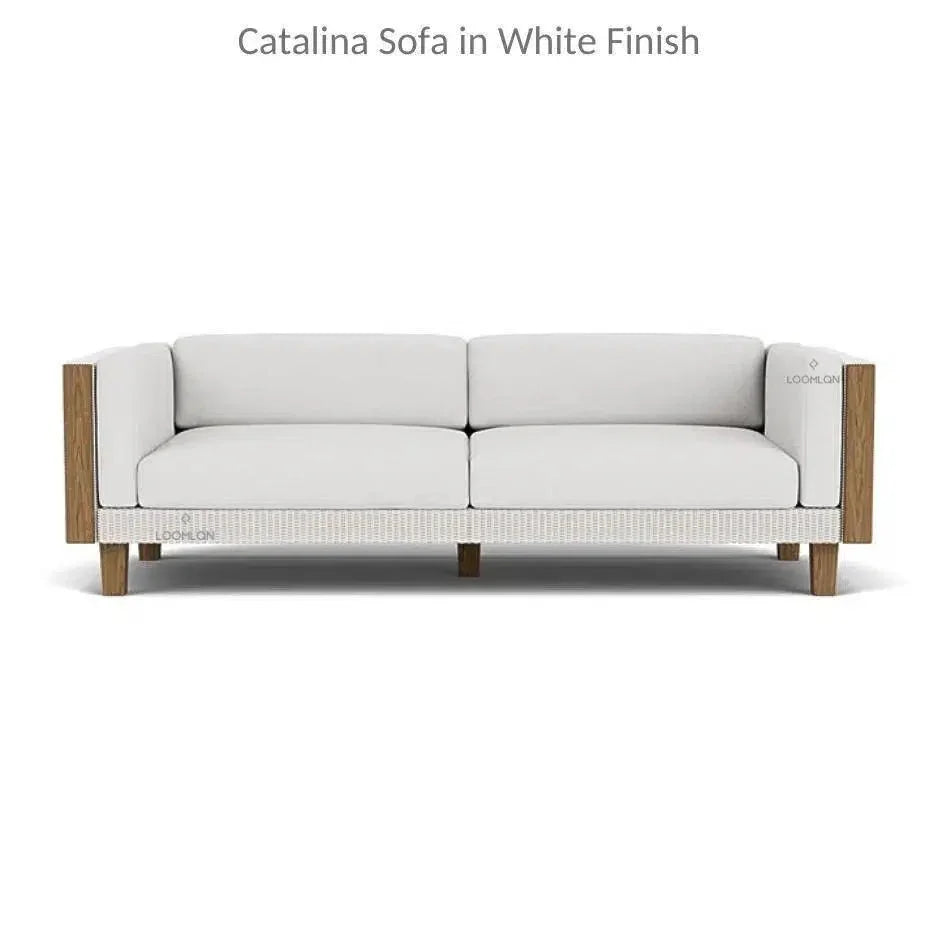 Catalina Sofa All Weather Wicker &amp; Teak Furniture - LOOMLAN - Lloyd Flanders - Outdoor Sofas &amp; Loveseats
