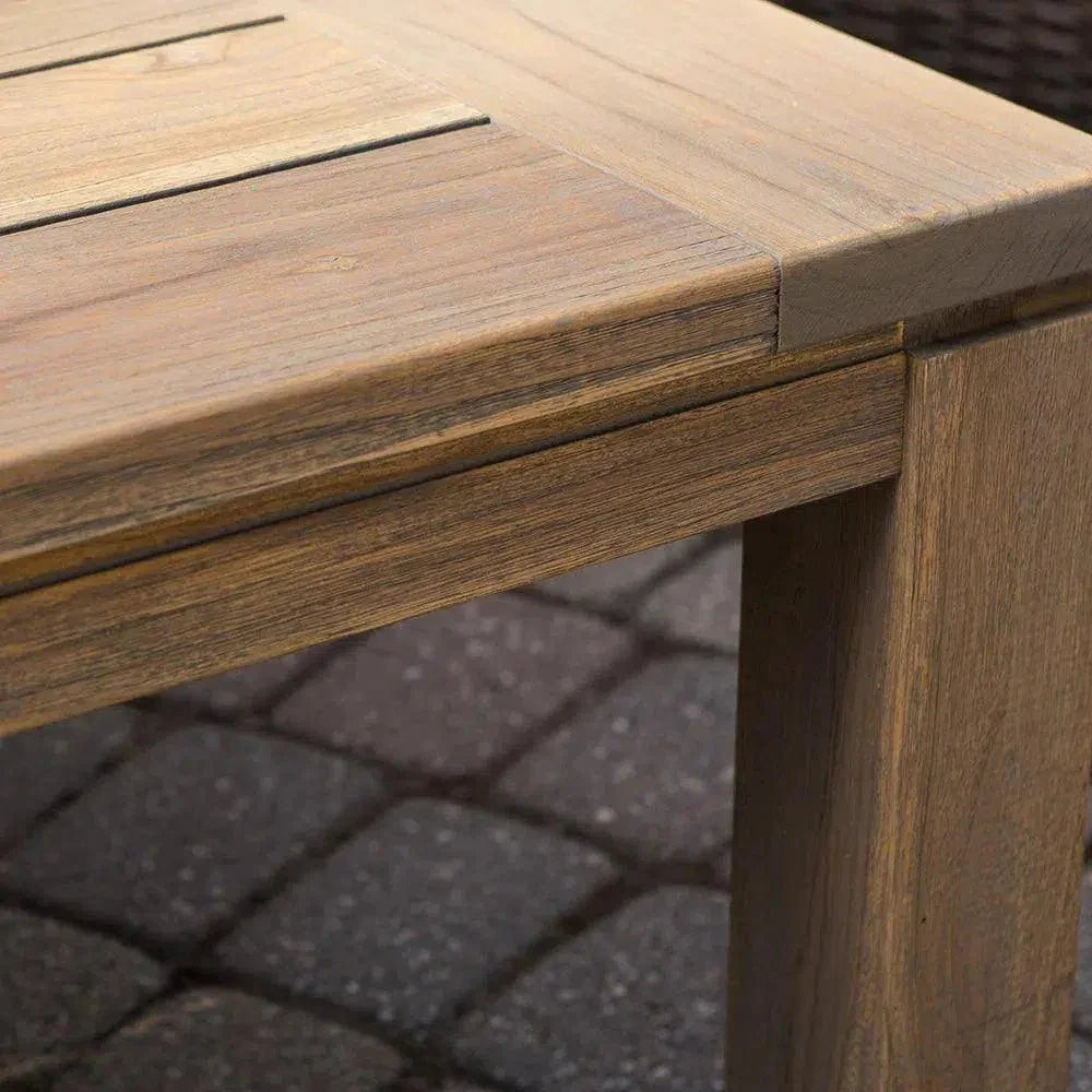 Catalina Wicker 90&quot; Sofa Teak Tables Made USA - LOOMLAN - Lloyd Flanders - Outdoor Lounge Sets