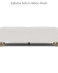 Catalina Wicker 90" Sofa Teak Tables Made USA - LOOMLAN - Lloyd Flanders - Outdoor Lounge Sets