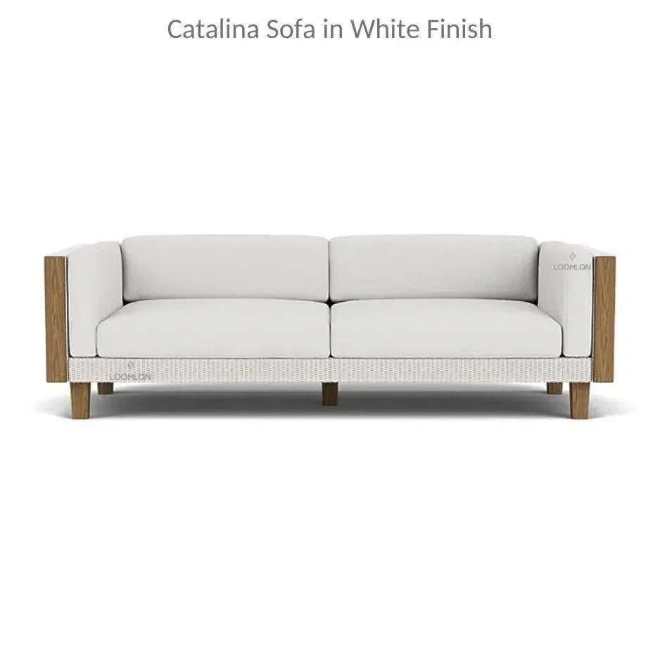 Catalina Wicker Lounge Set Sofa Chairs & Ottomans - LOOMLAN - Lloyd Flanders - Outdoor Lounge Sets