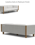 Catalina Wicker Lounge Set Teak Tables Made USA - LOOMLAN - Lloyd Flanders - Outdoor Lounge Sets