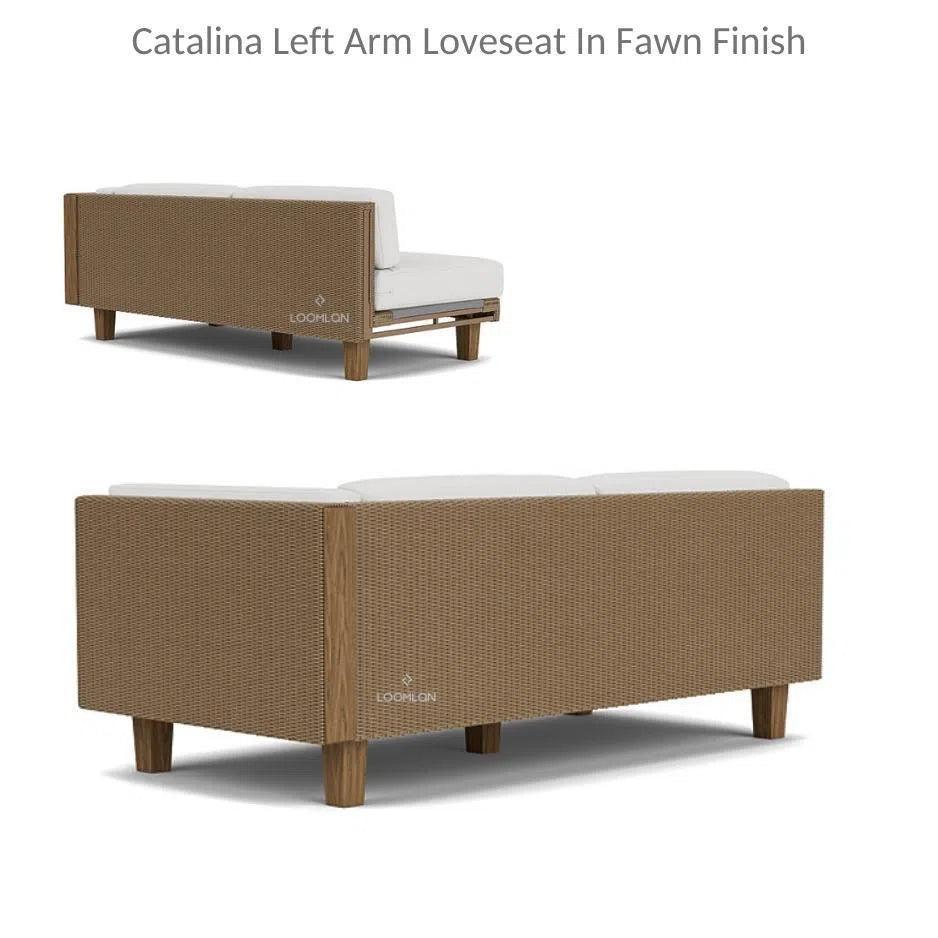 Catalina Wicker Modular Set Lounge Chair Ottoman Table - LOOMLAN - Lloyd Flanders - Outdoor Modulars