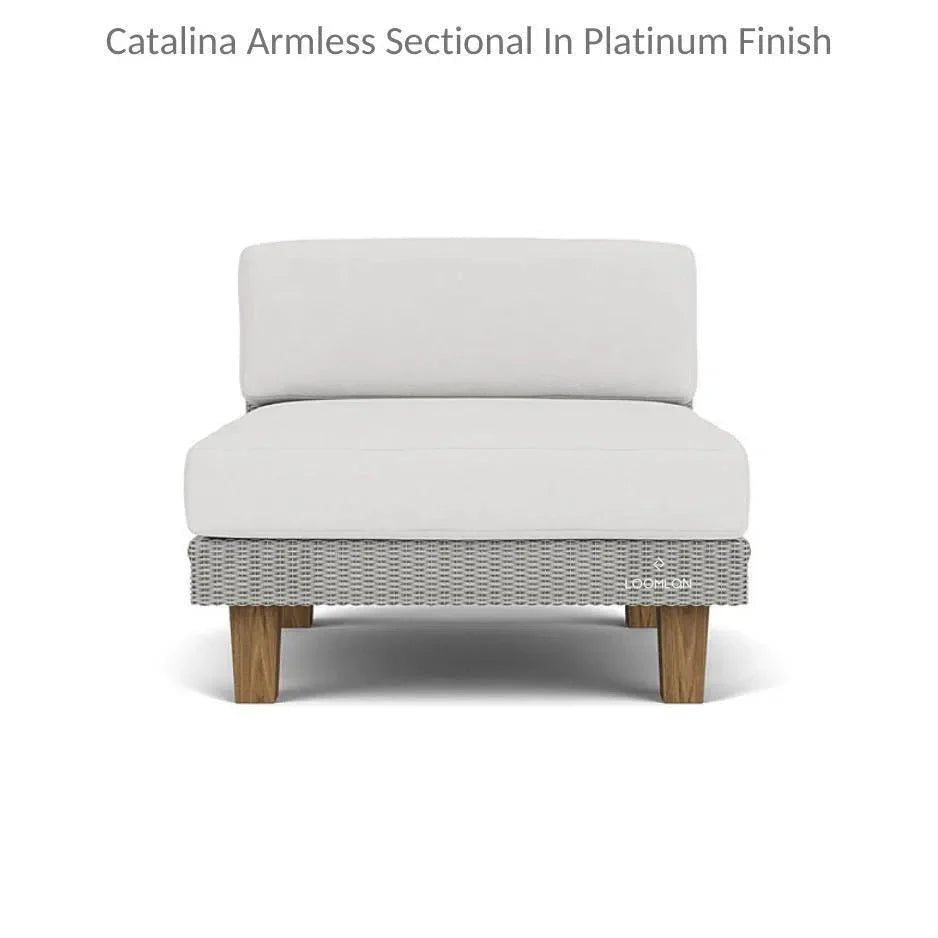 Catalina Wicker Modular Set Lounge Chair Ottoman Table - LOOMLAN - Lloyd Flanders - Outdoor Modulars
