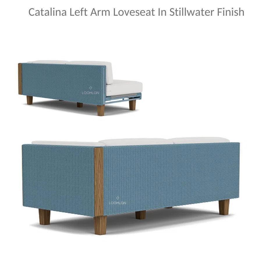 Catalina Wicker Modular Set Lounge Chair Ottoman Table - LOOMLAN - Lloyd Flanders - Outdoor Modulars