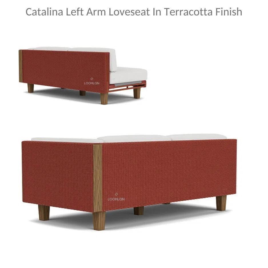 Catalina Wicker Modular Set Lounge Chair Ottoman Table - LOOMLAN - Lloyd Flanders - Outdoor Modulars