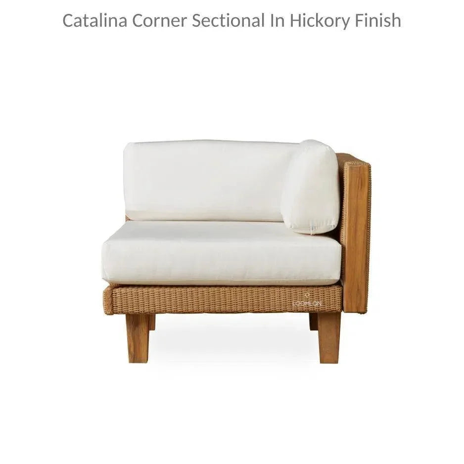 Catalina Wicker Modular Set Lounge Chair Ottoman Table - LOOMLAN - Lloyd Flanders - Outdoor Modulars