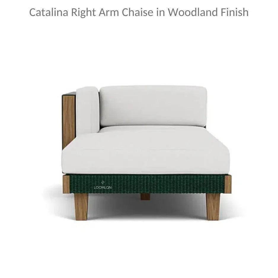 Catalina Wicker Sectional Right Chaise Made USA - LOOMLAN - Lloyd Flanders - Outdoor Lounge Sets