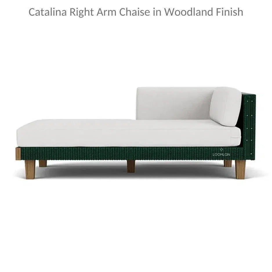Catalina Wicker Sectional Right Chaise Made USA - LOOMLAN - Lloyd Flanders - Outdoor Lounge Sets