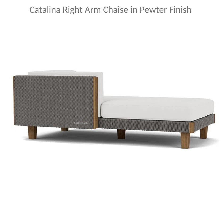 Catalina Wicker Sectional Right Chaise Made USA - LOOMLAN - Lloyd Flanders - Outdoor Lounge Sets