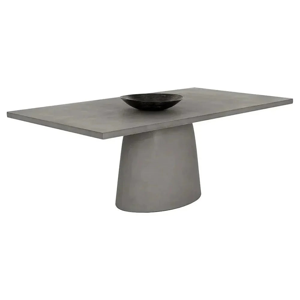Cavallini Dining Table - Sleek Light Grey Concrete - LOOMLAN - SUNPAN - Outdoor Dining Tables