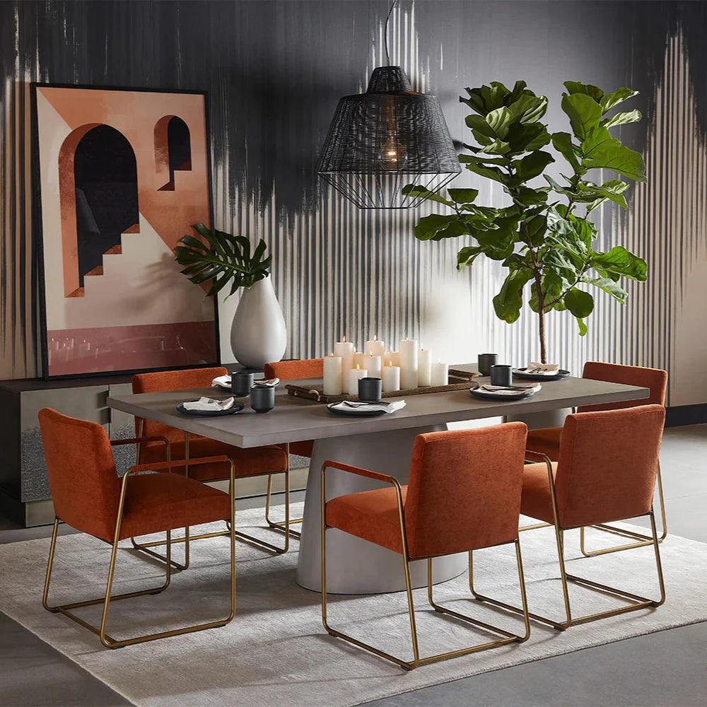 Cavallini Dining Table - Sleek Light Grey Concrete - LOOMLAN - SUNPAN - Outdoor Dining Tables
