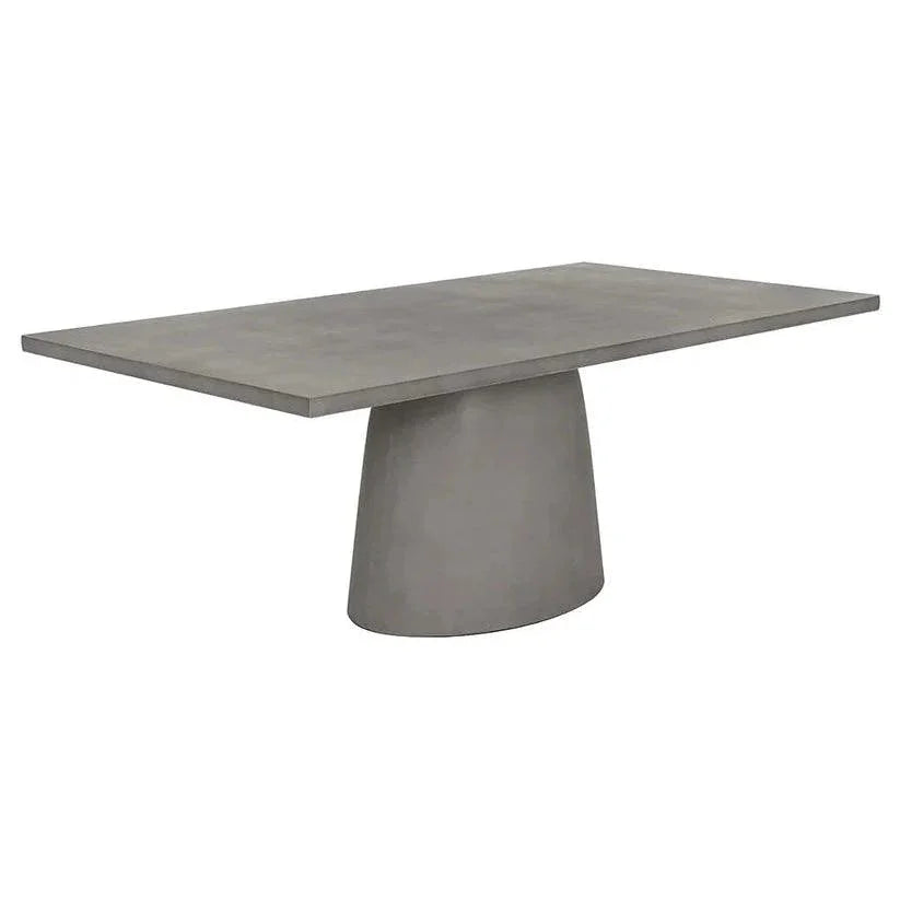 Cavallini Dining Table - Sleek Light Grey Concrete - LOOMLAN - SUNPAN - Outdoor Dining Tables